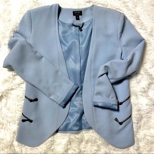 Nicole Miller Blue Classy  Moto Jacket